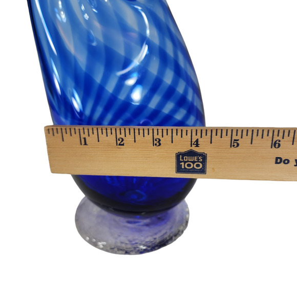 Blown Glass Ram Bighorn Sheep Wild Mountain Goat Ibex Blue 12"‎ Art Figurine VTG - Picture 13 of 16